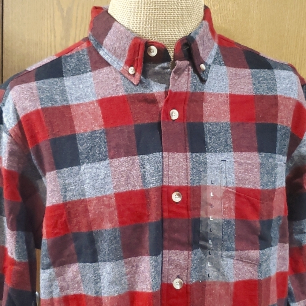 2 pack NWOT Red head scotch plaid soft flannel long sleeve shorts